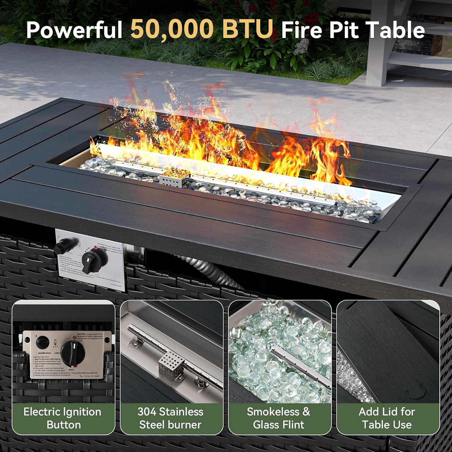 Gartenmöbel-Set mit Feuerstell – Outdoor Furniture With Fire Pit Table Bewertung und Preis