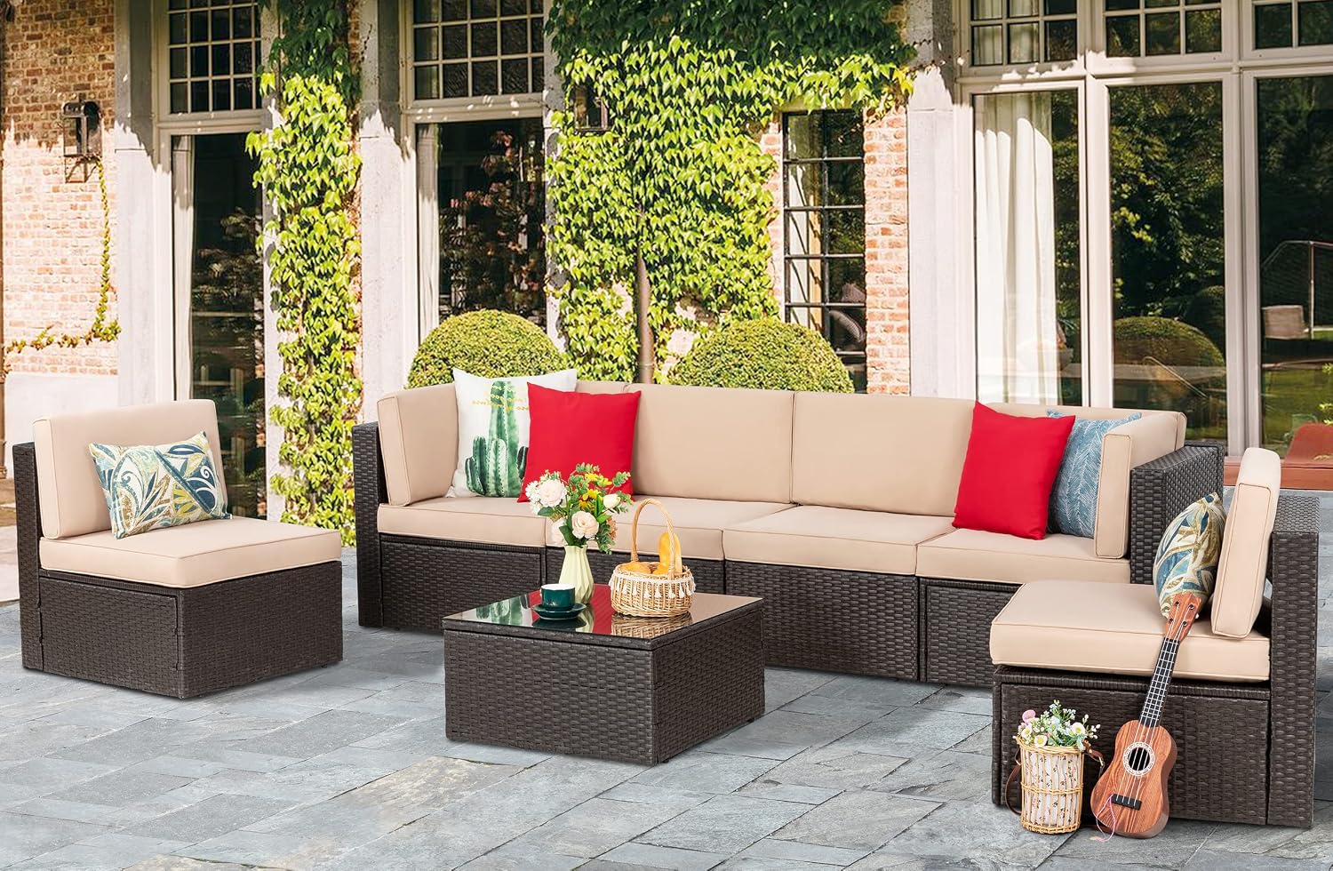 8-teiliges Gartenmöbel-Set mit – Outdoor Furniture With Fire Pit Table Bewertung und Preis