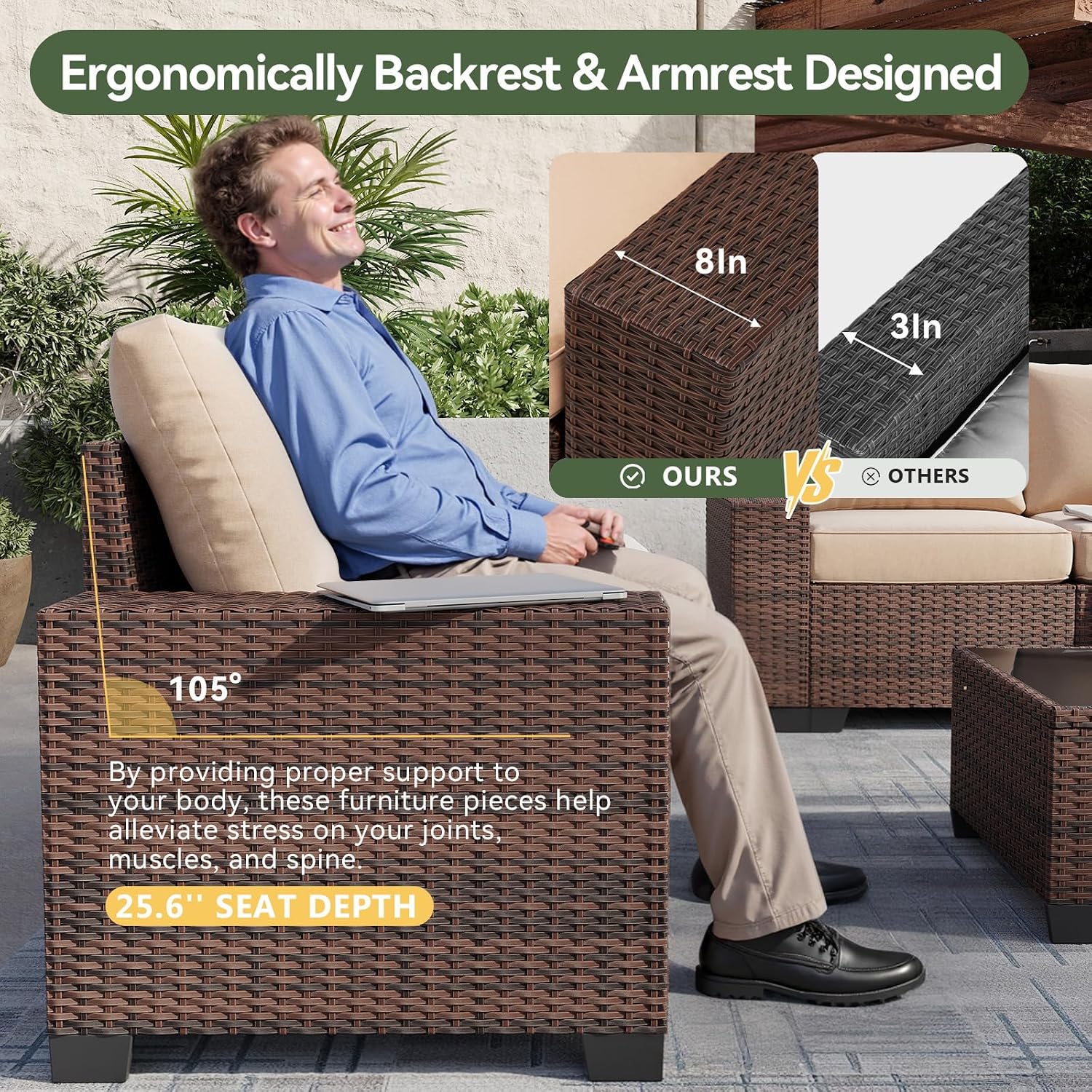 7-teiliges Gartenmöbel-Set mit – Outdoor Furniture With Fire Pit Table Bewertung und Preis