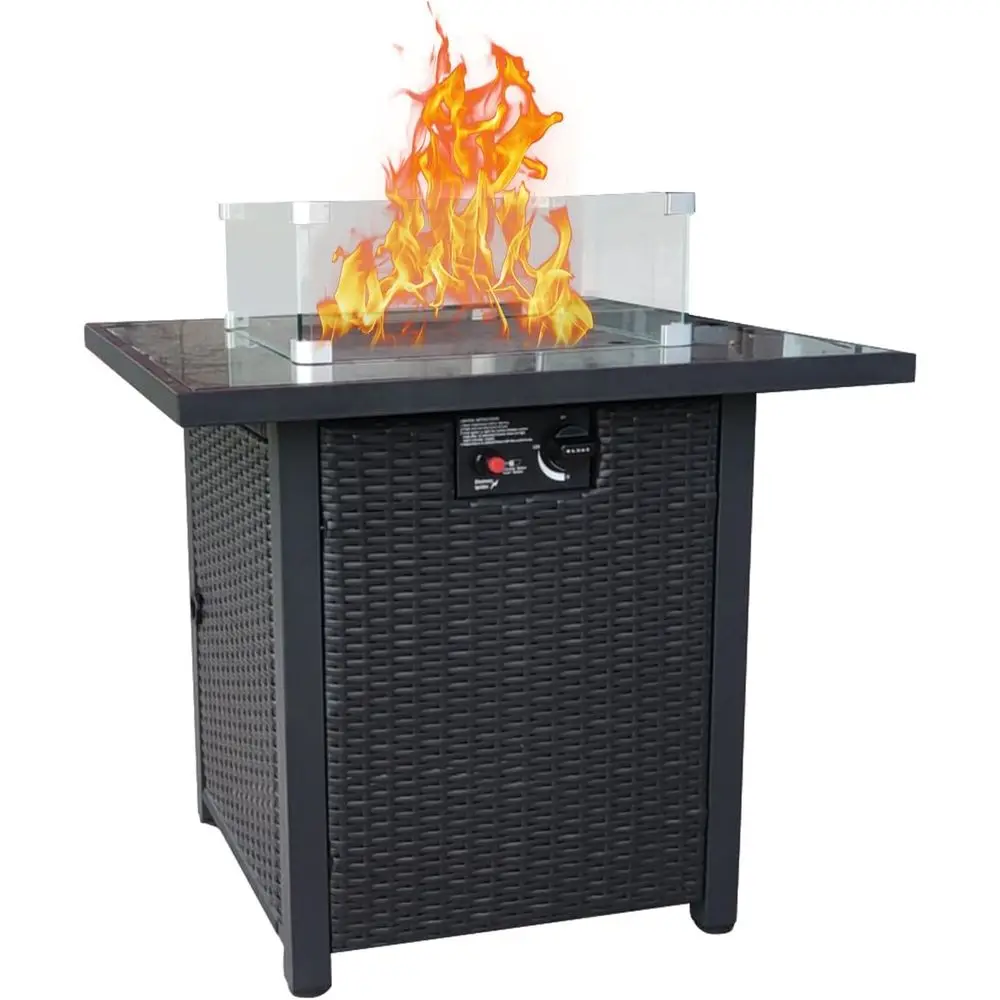 Korbmöbel-Set für den Außenber – Outdoor Furniture With Fire Pit Table Bewertung und Preis