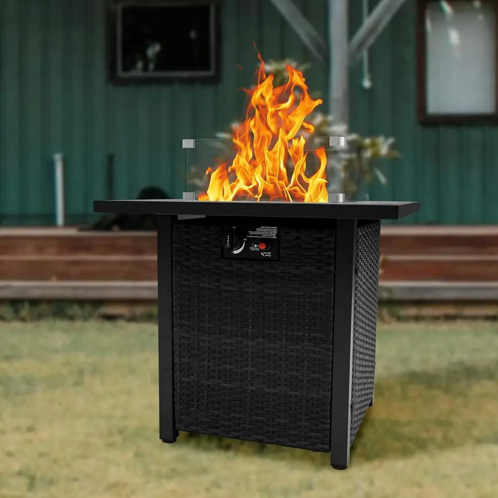 Korbmöbel-Set für den Außenber – Outdoor Furniture With Fire Pit Table Bewertung und Preis