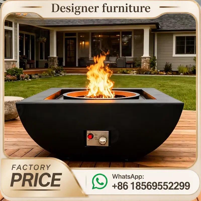 Maßgefertigter Outdoor-Gasfeue – Outdoor Furniture With Fire Pit Table Bewertung und Preis